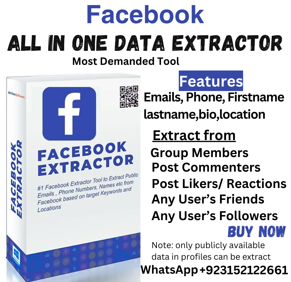 Facebook data extractor